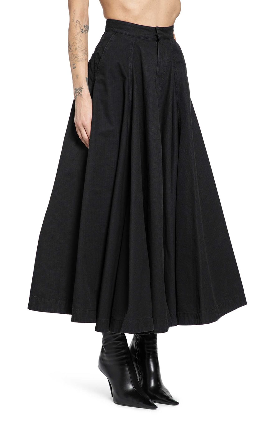 Balenciaga Godet Maxi Skirt, view 3