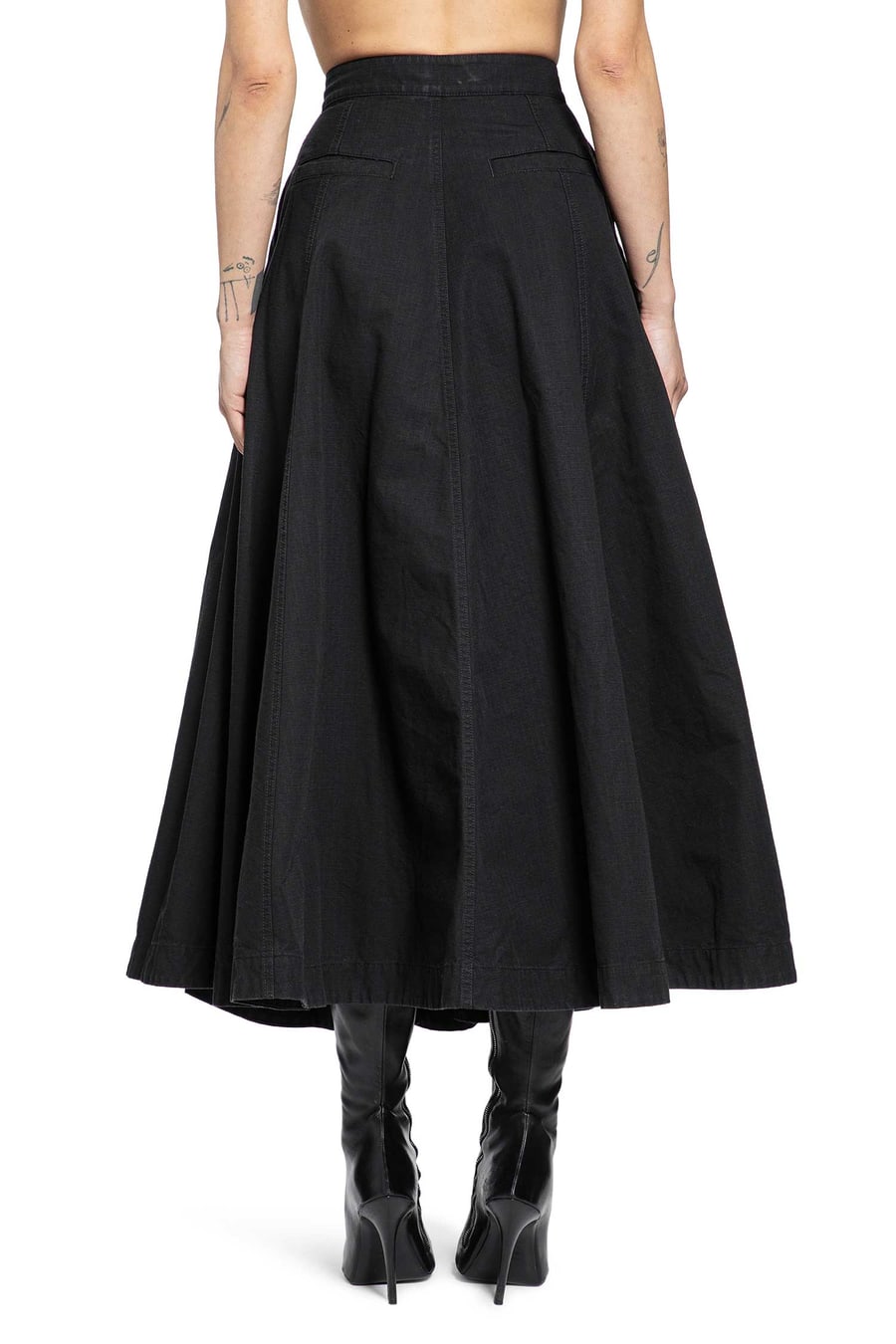 Balenciaga Godet Maxi Skirt, view 4