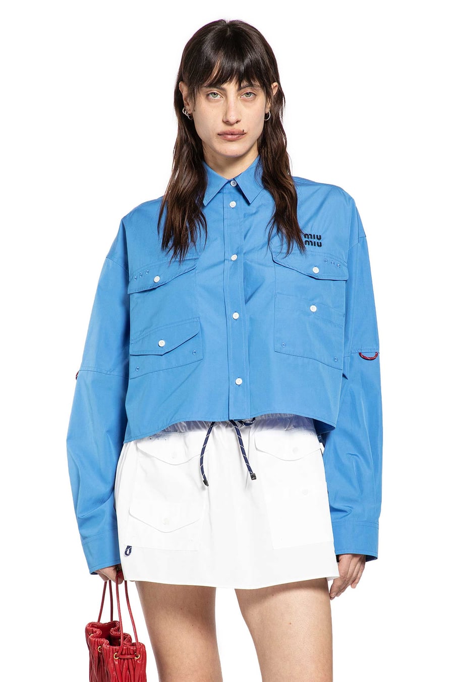 Miu Miu Cropped Poplin Shirt