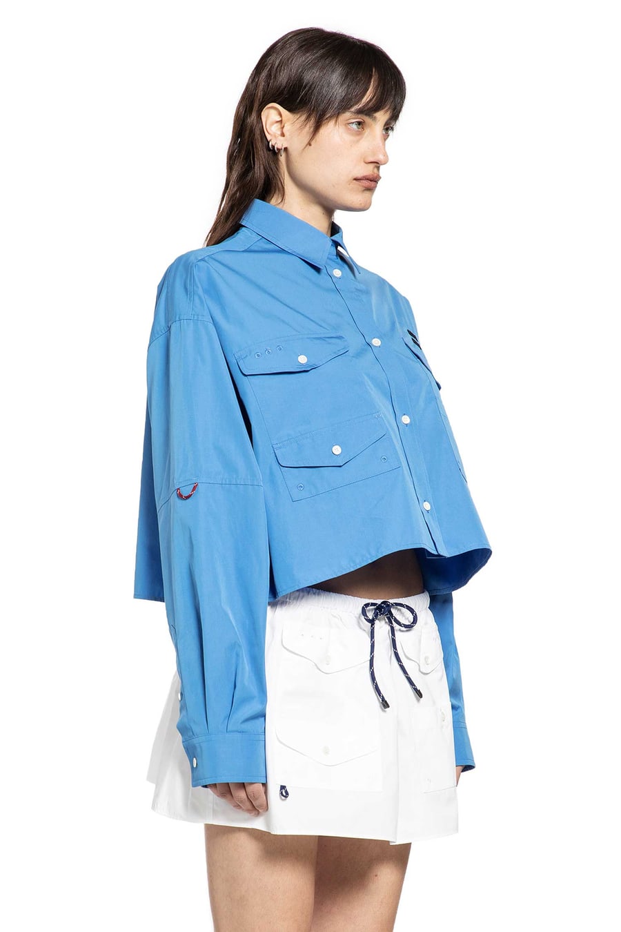 Miu Miu Cropped Poplin Shirt, view 3