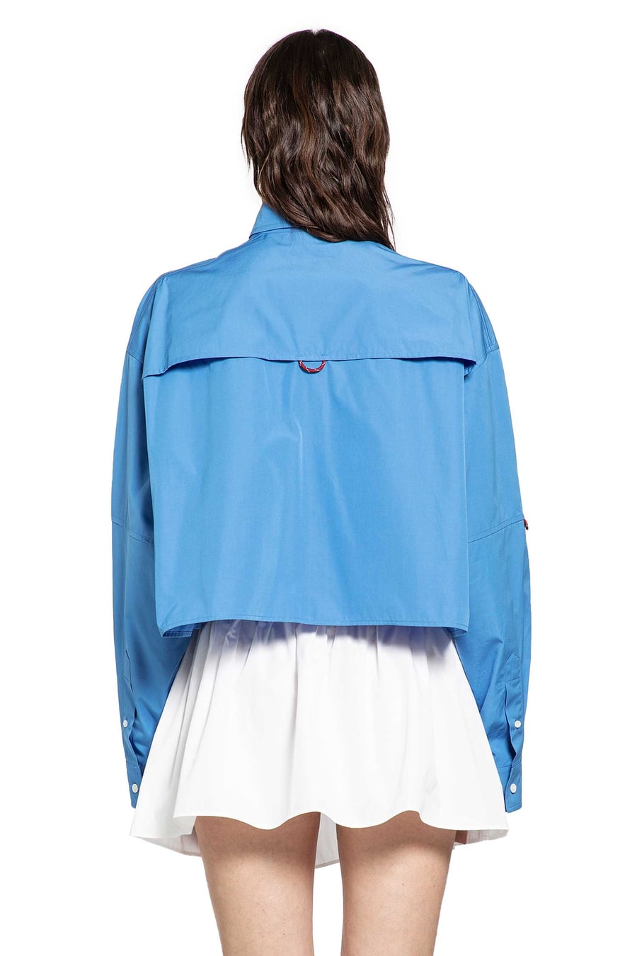 Miu Miu Cropped Poplin Shirt, view 4