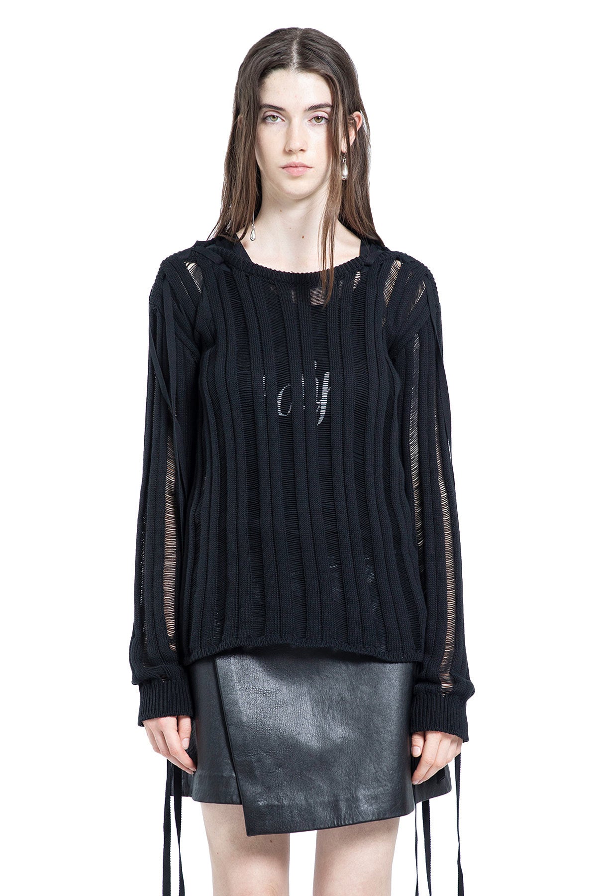 Ann Demeulemeester Gala Ladder Stitch Sweater, view 2