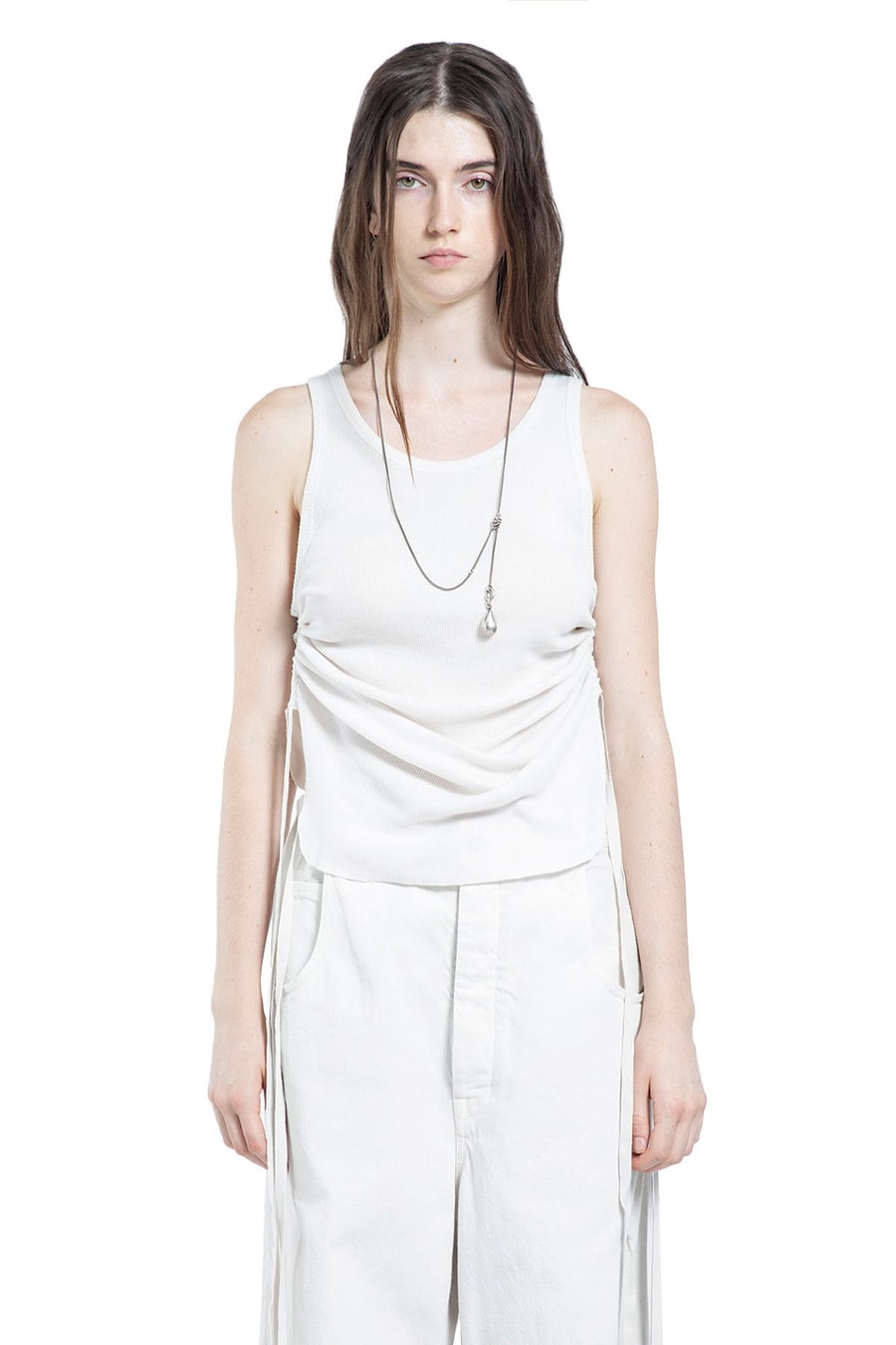 Ann Demeulemeester Mara Wrinkled Cropped Tank Top