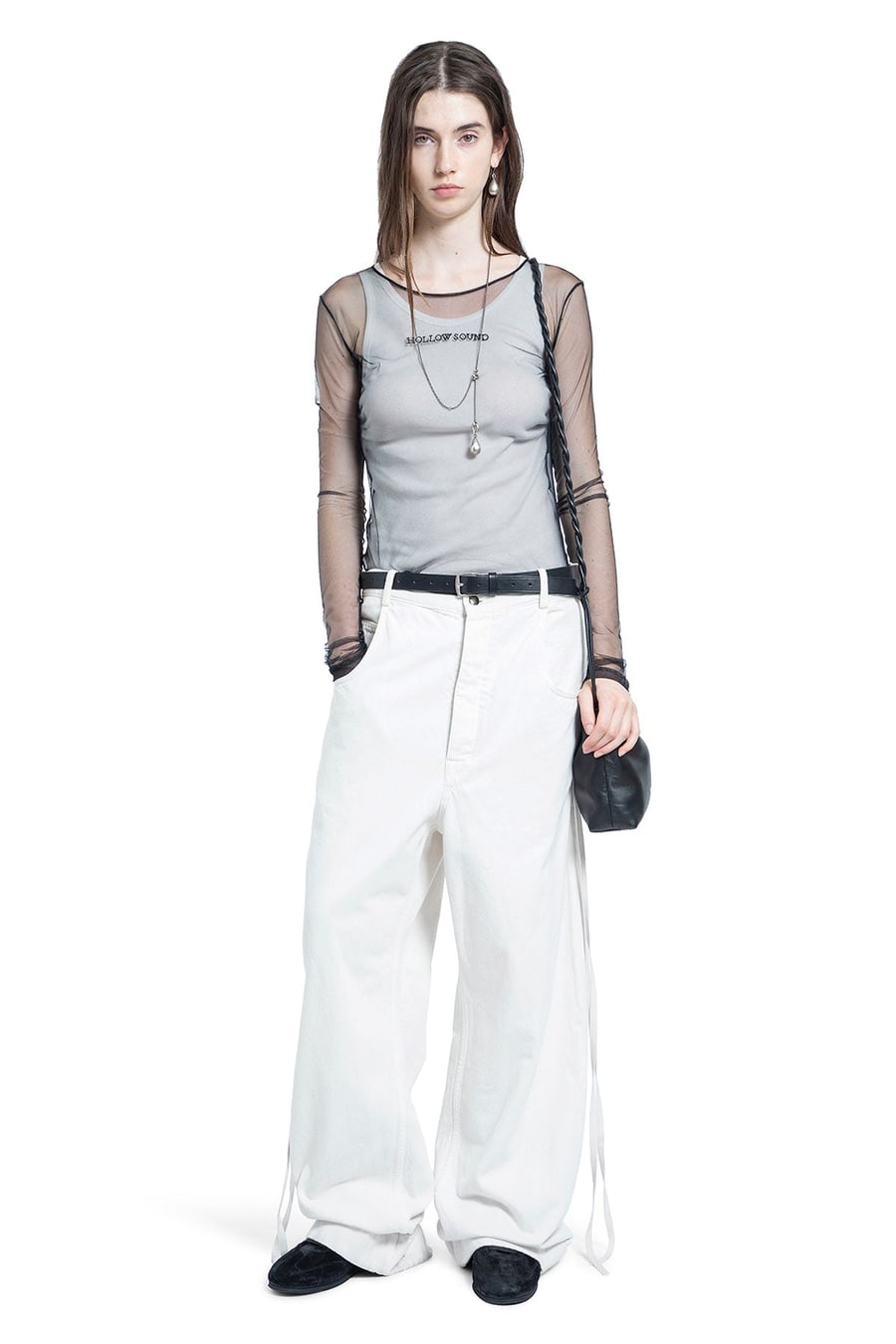 Ann Demeulemeester Mara Wrinkled Cropped Tank Top, view 5