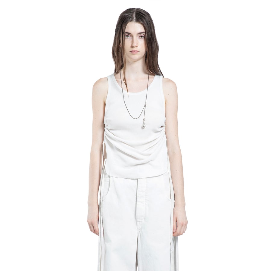 Ann Demeulemeester Mara Wrinkled Cropped Tank Top, view 6