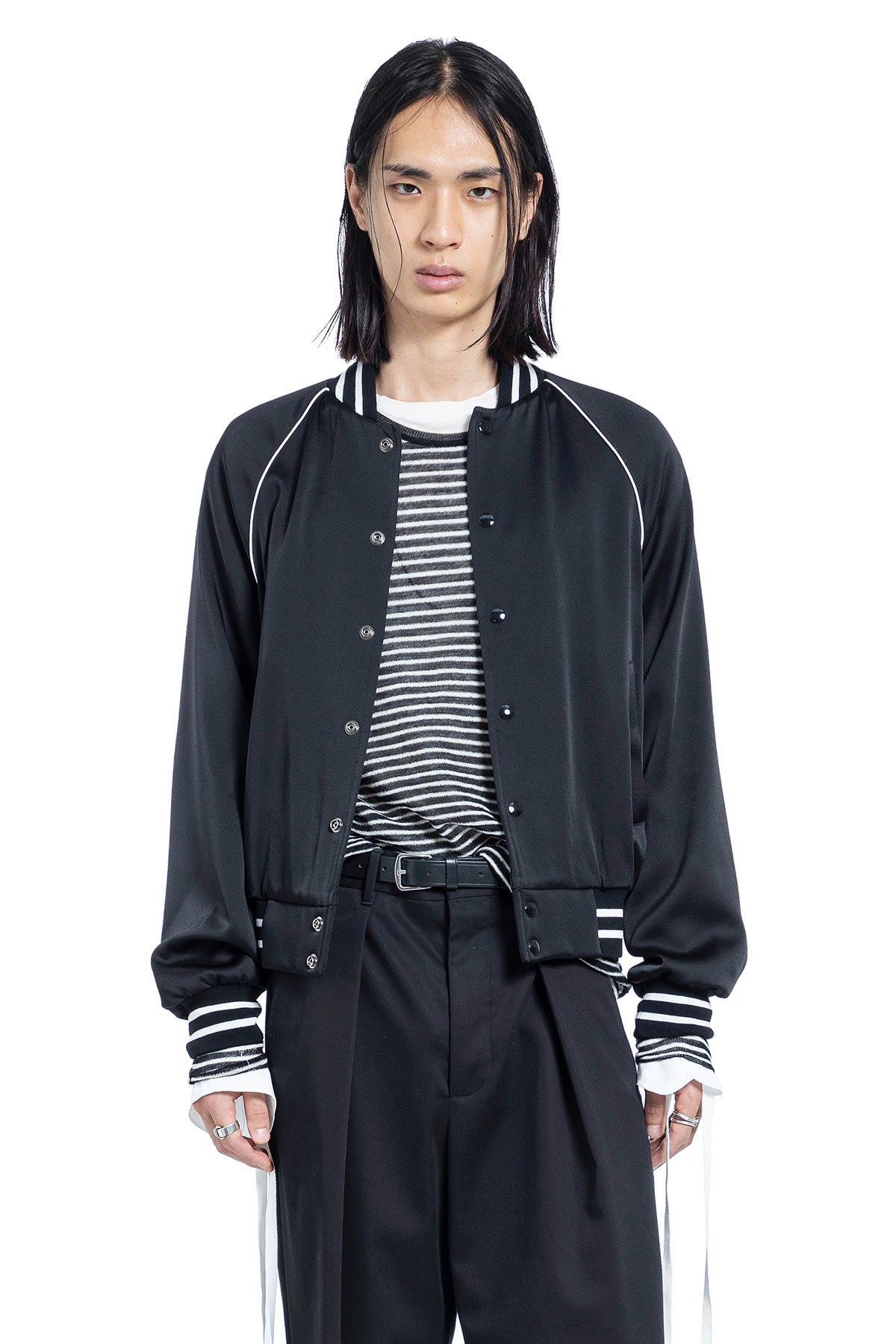 Ann Demeulemeester Esko Bomber in Cady Satin