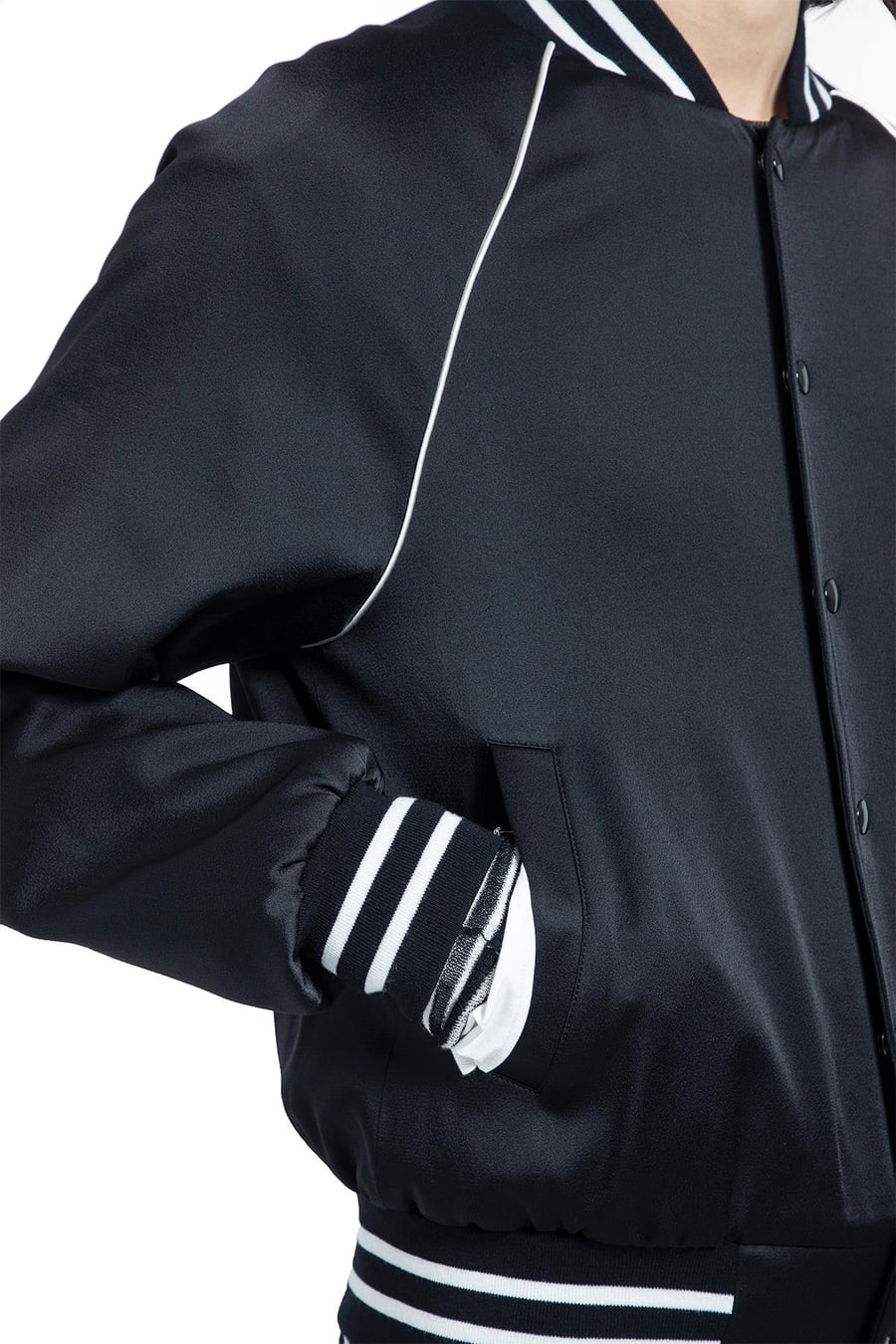 Ann Demeulemeester Esko Bomber in Cady Satin, view 5