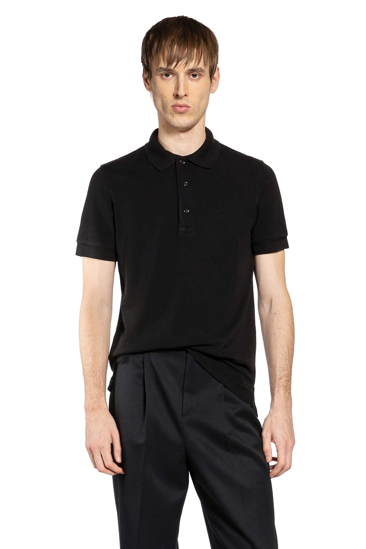 Tom Ford Cut and Sewn Shirt Sleeve Polo Shirt