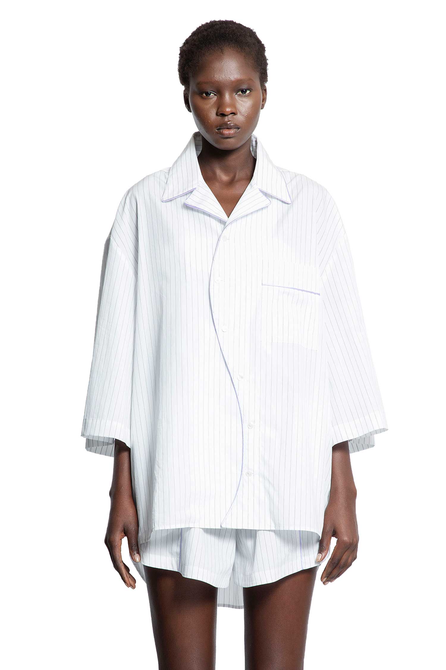 SSHEENA Baseball Stripped Shirt