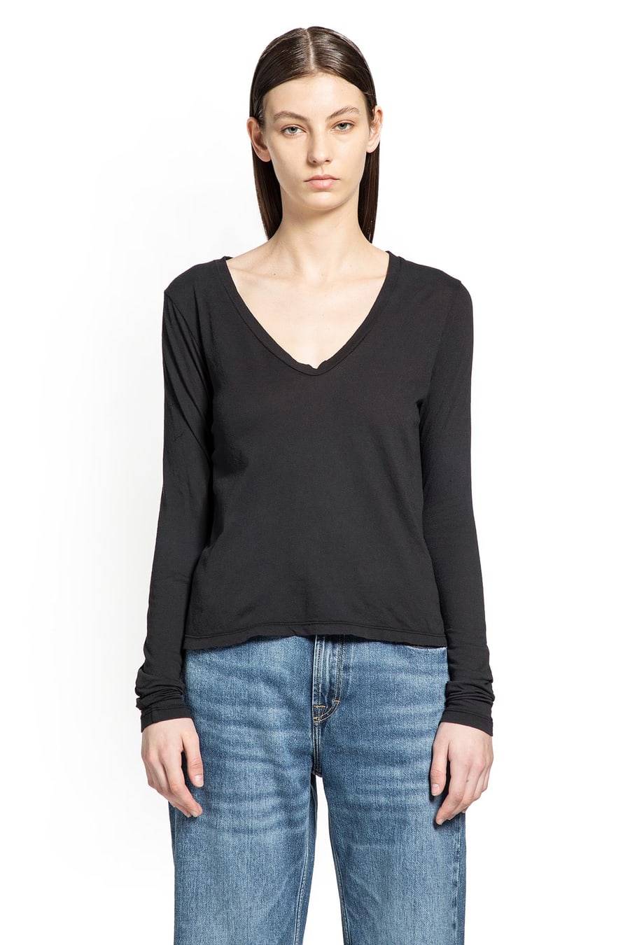 JAMES PERSE Deep V L/S Tee, view 2