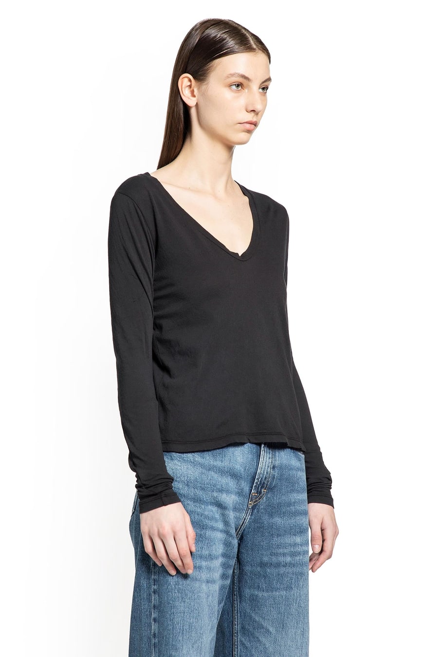 JAMES PERSE Deep V L/S Tee, view 3