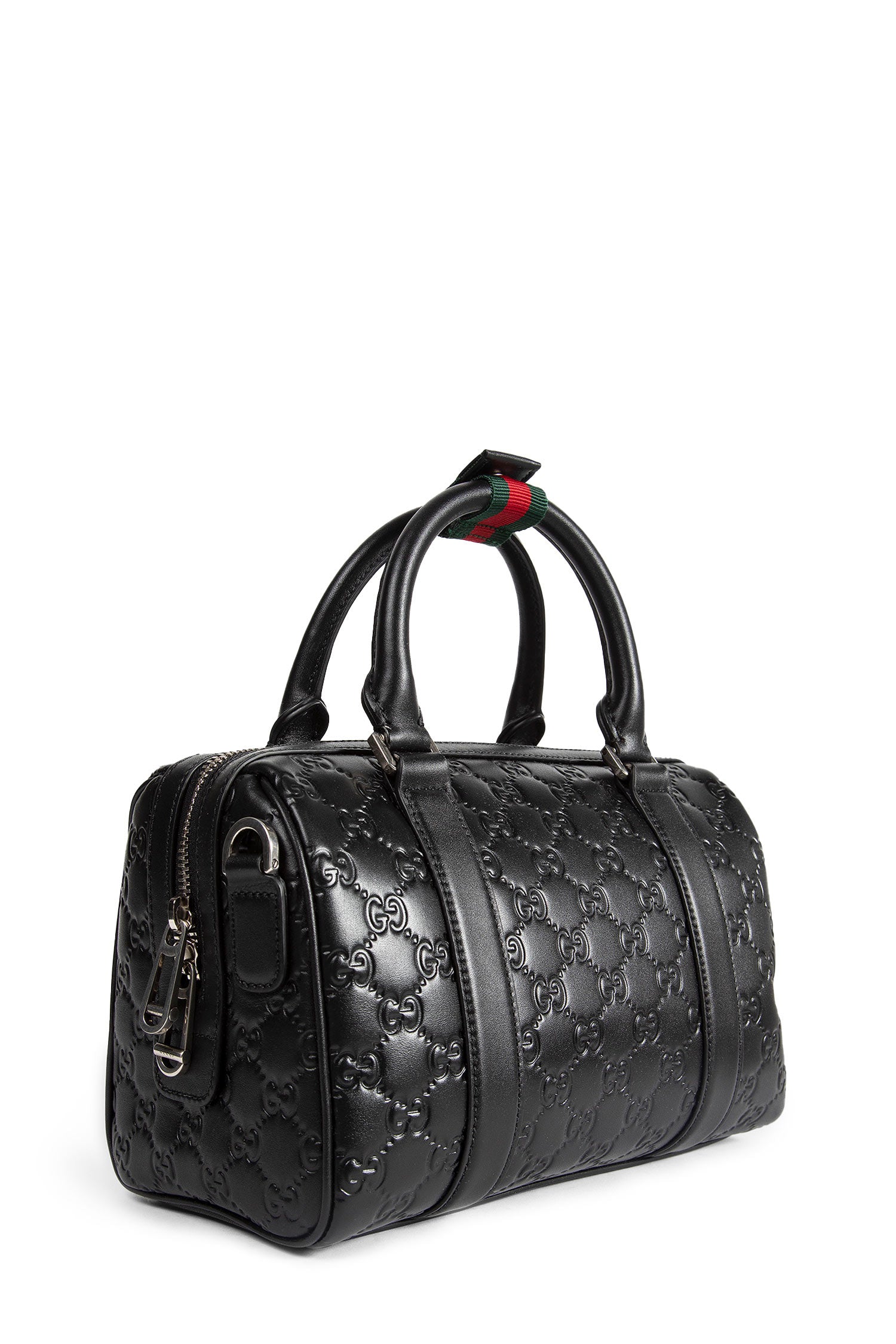 Gucci GG Emblem Small Leather Duffle Bag, view 2