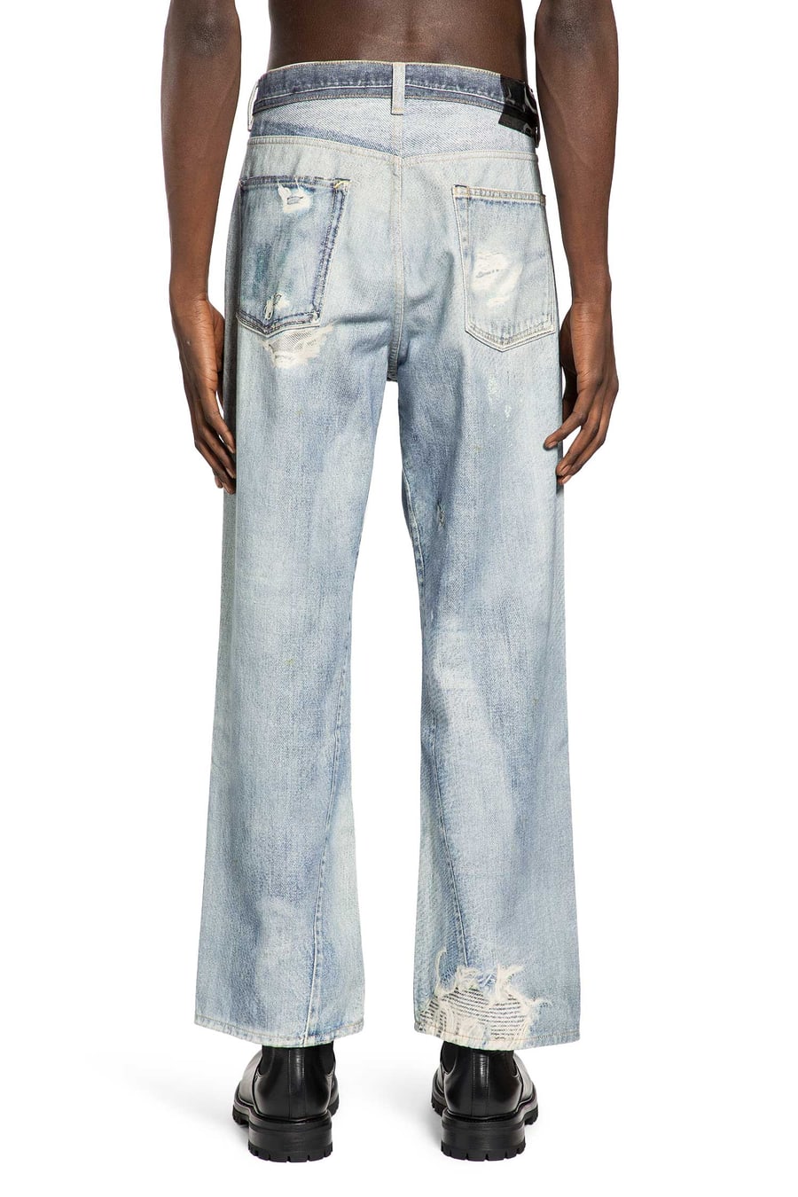 Our Legacy Digital Denim Print Third Cut Jeans, view 4