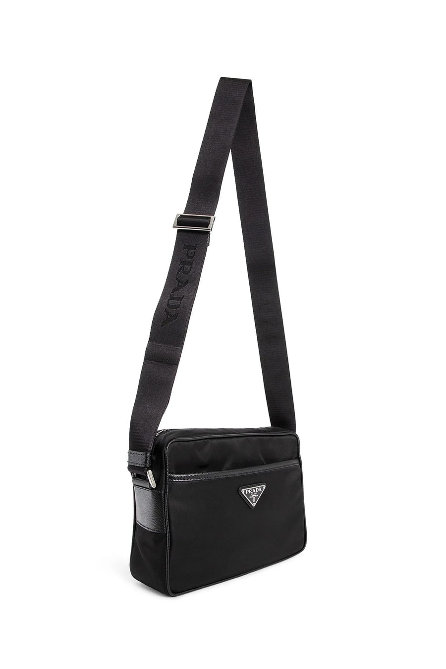 Prada Nylon And Saffiano Leather Shoulder Bag, view 2