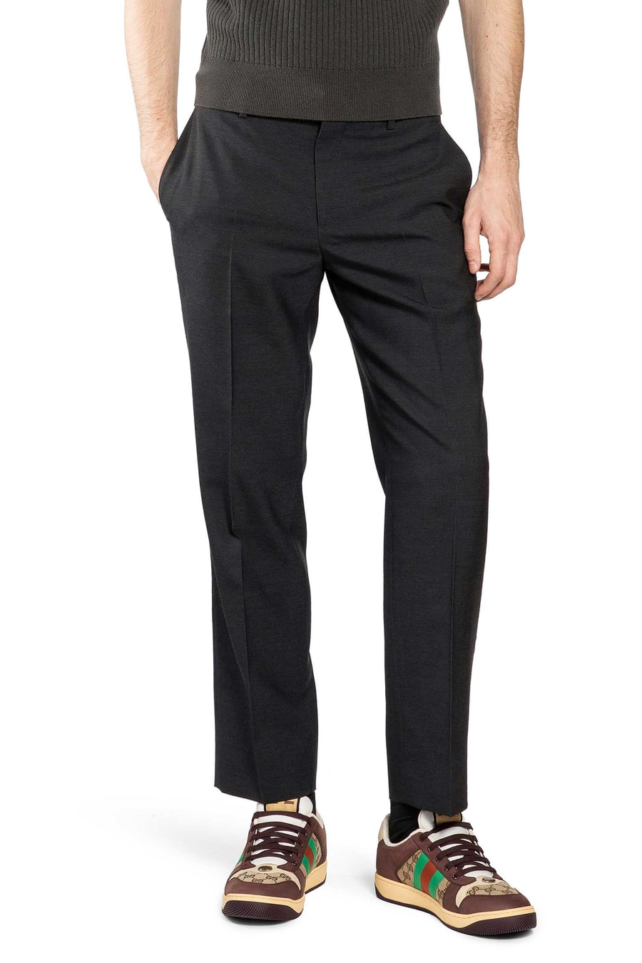 Gucci Wool Straight Leg Pants