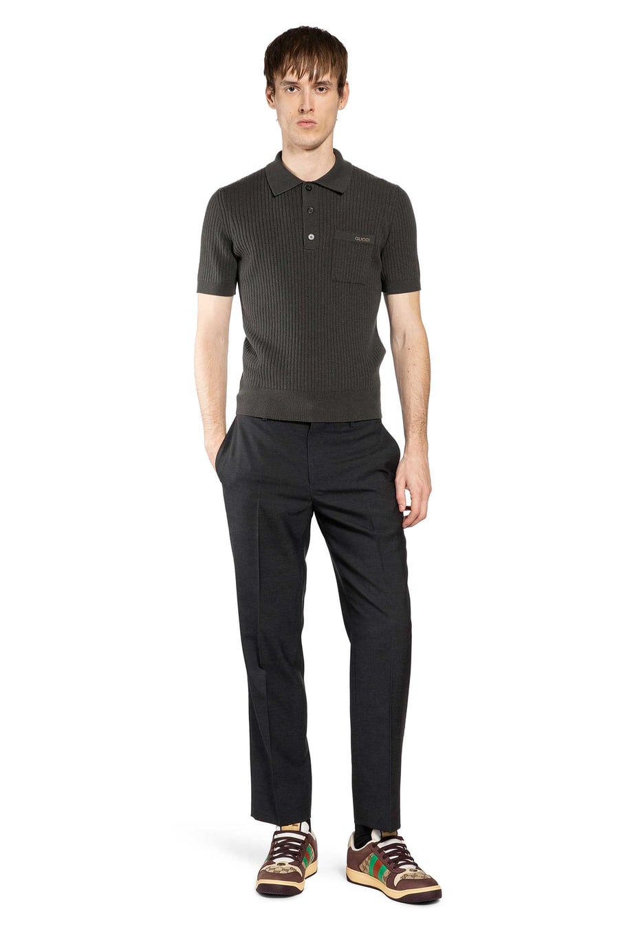 Gucci Wool Straight Leg Pants, view 6
