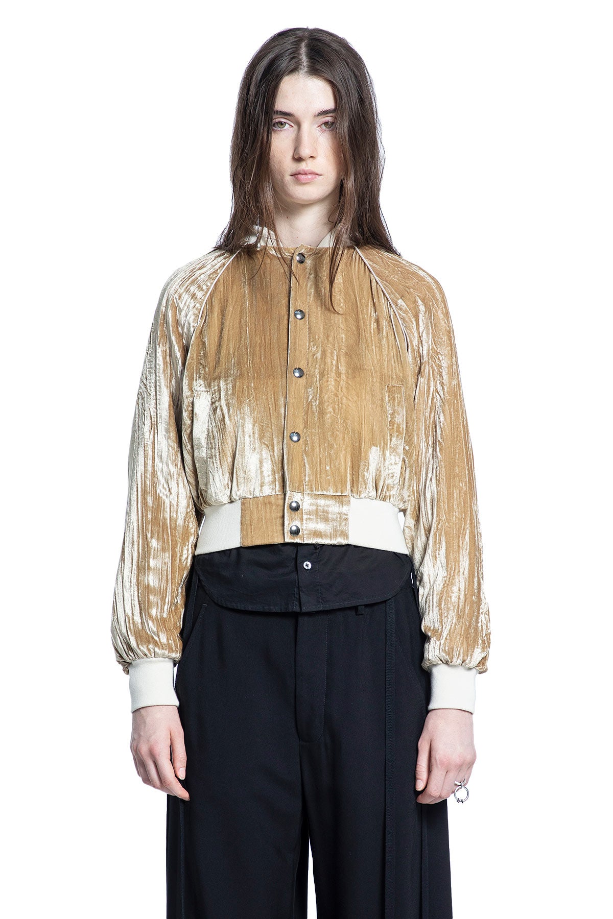 Ann Demeulemeester Arya Bomber in Froissé Velvet