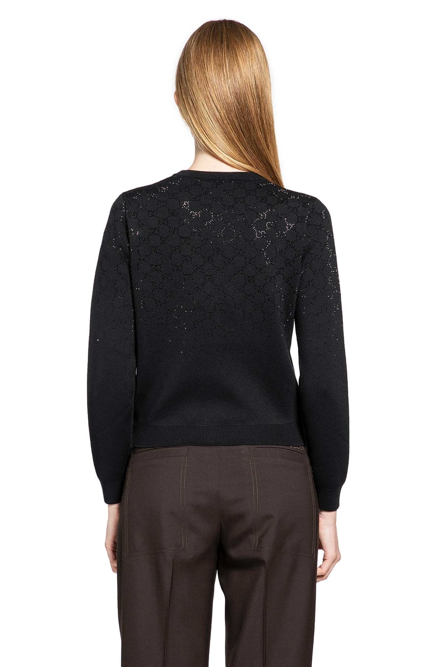 Gucci Gradient GG Crystal Cardigan, view 4