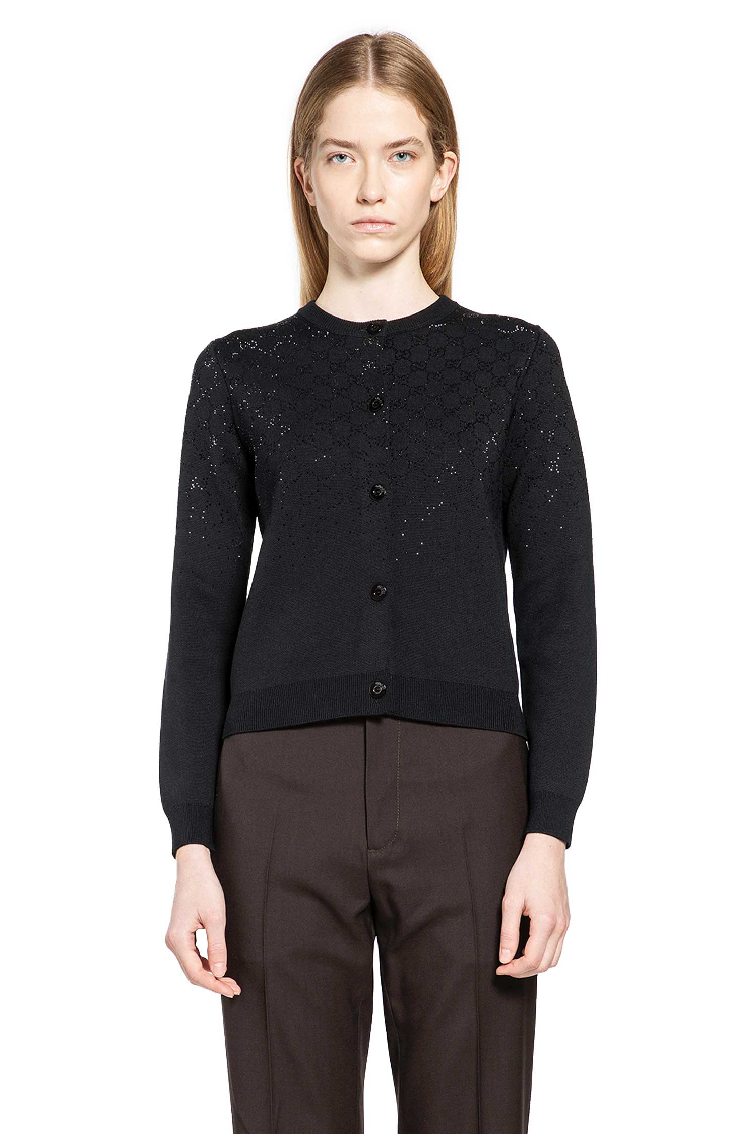 Gucci Gradient GG Crystal Cardigan, view 2
