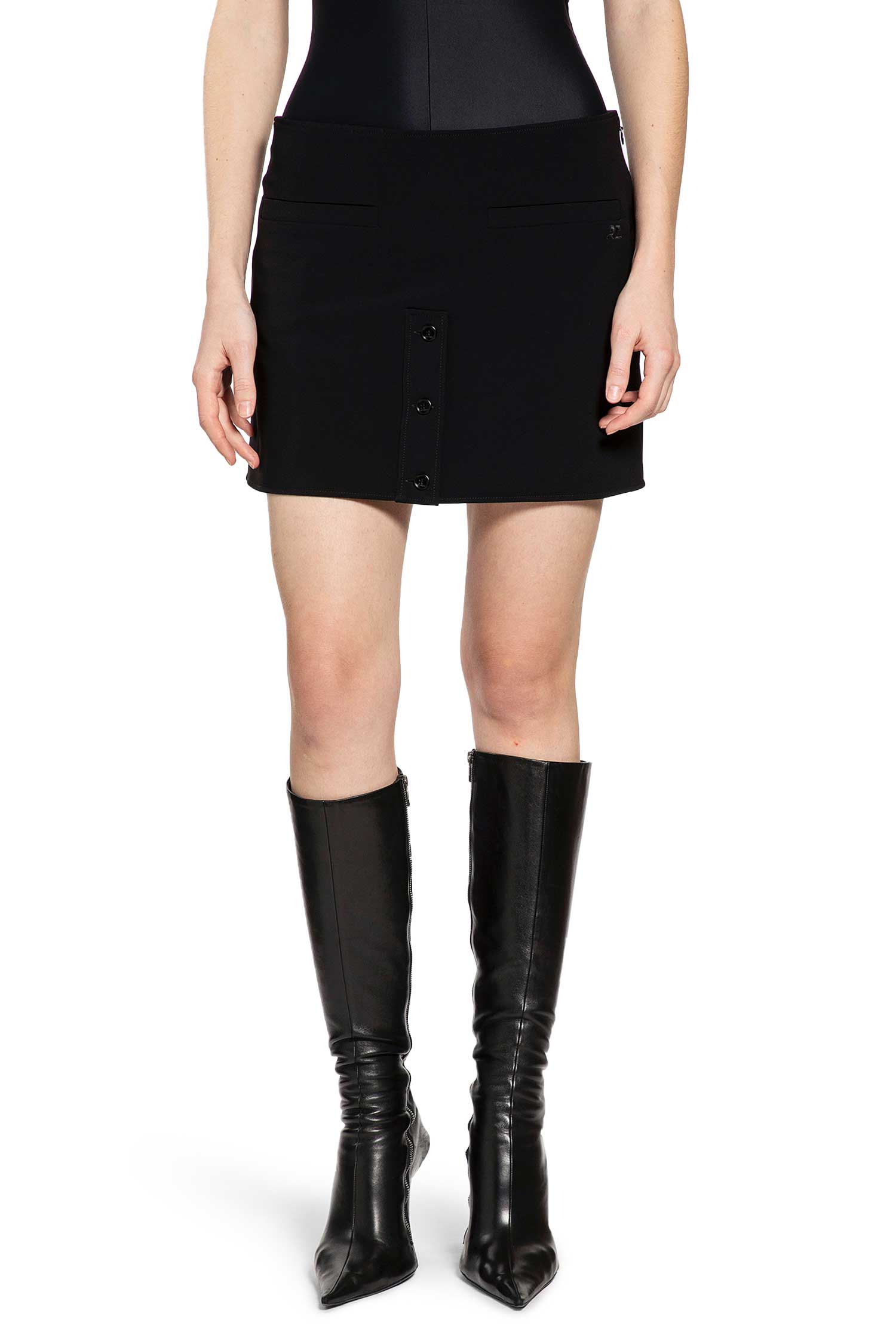 COURRÈGES Buttoned Mini Skirt