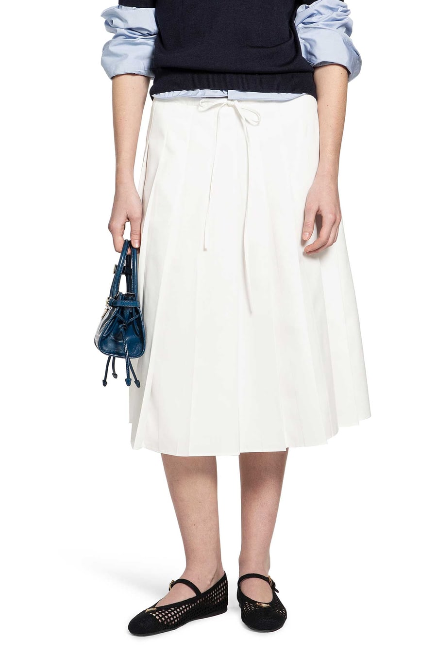 Prada Pleated Midi Skirt