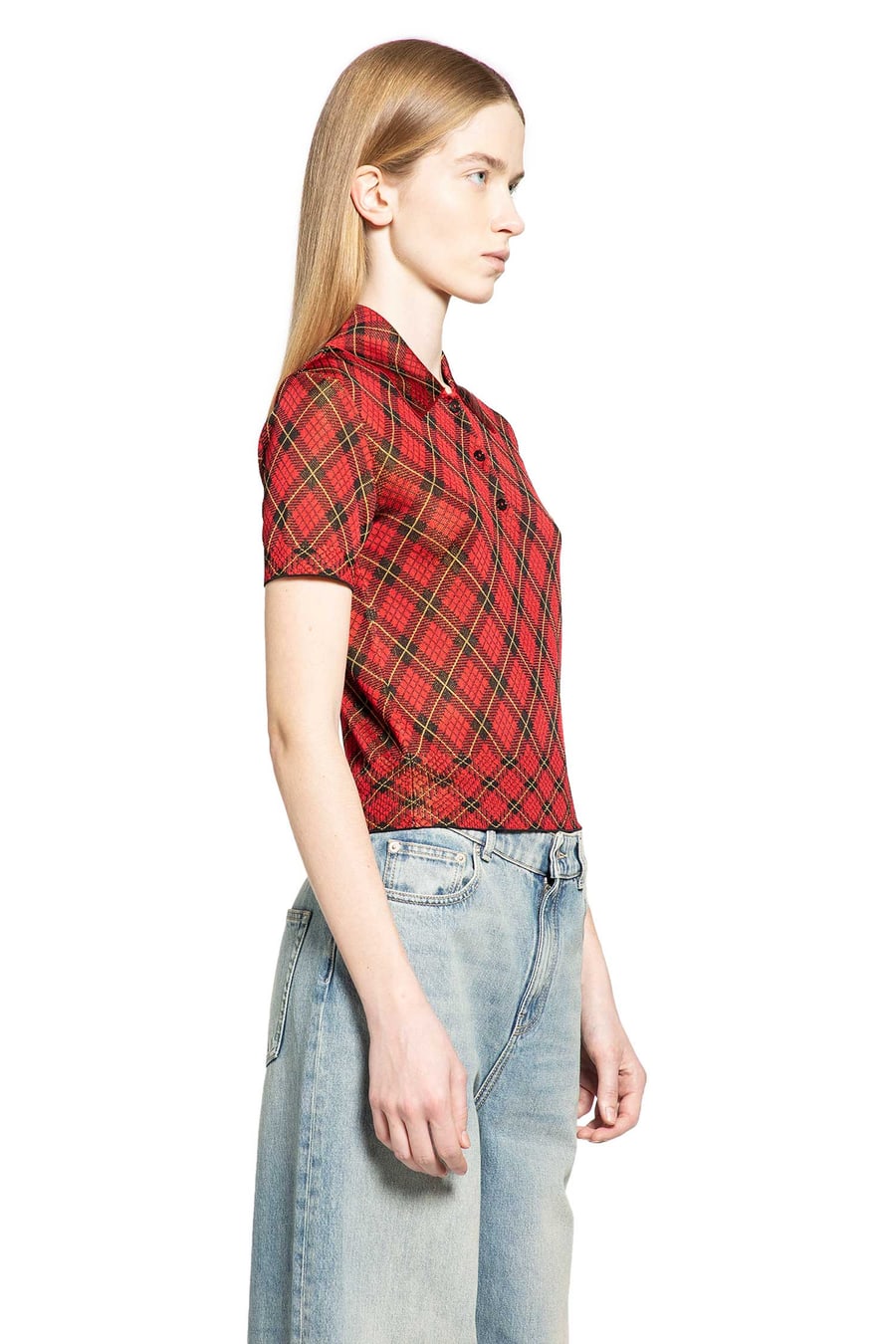 MCQUEEN Microcheck Polo Jersey, view 3