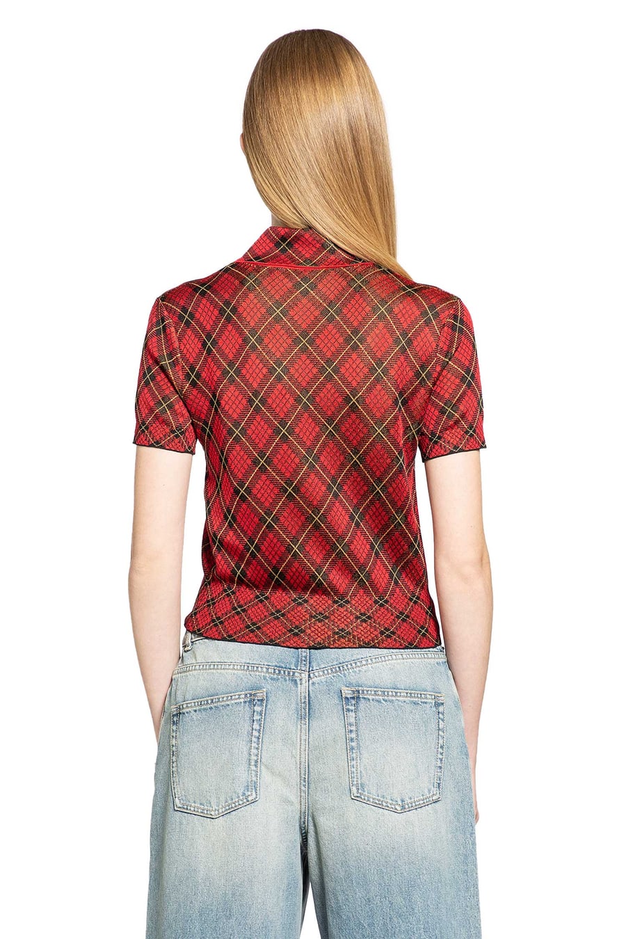 MCQUEEN Microcheck Polo Jersey, view 4