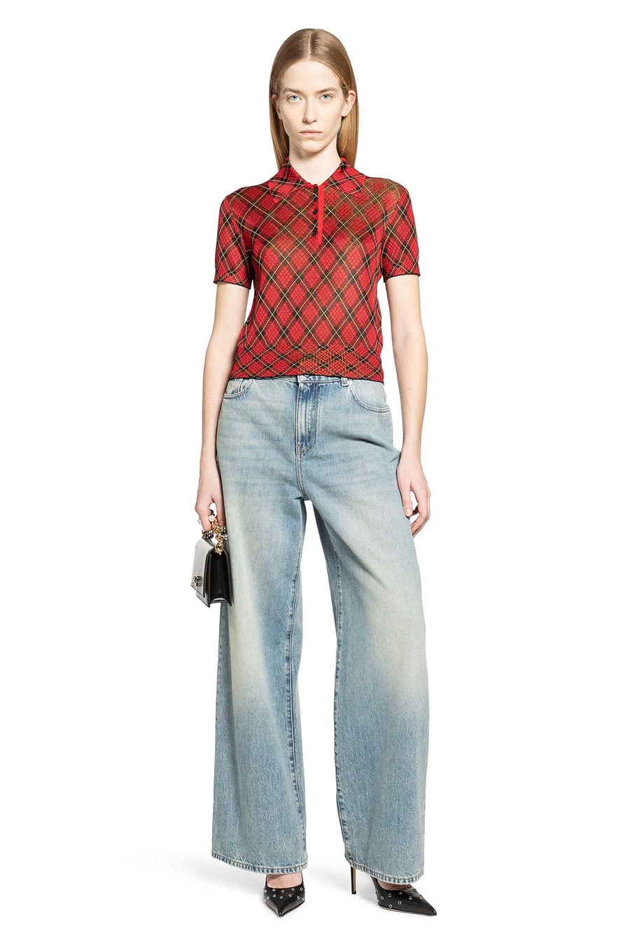 MCQUEEN Microcheck Polo Jersey, view 5