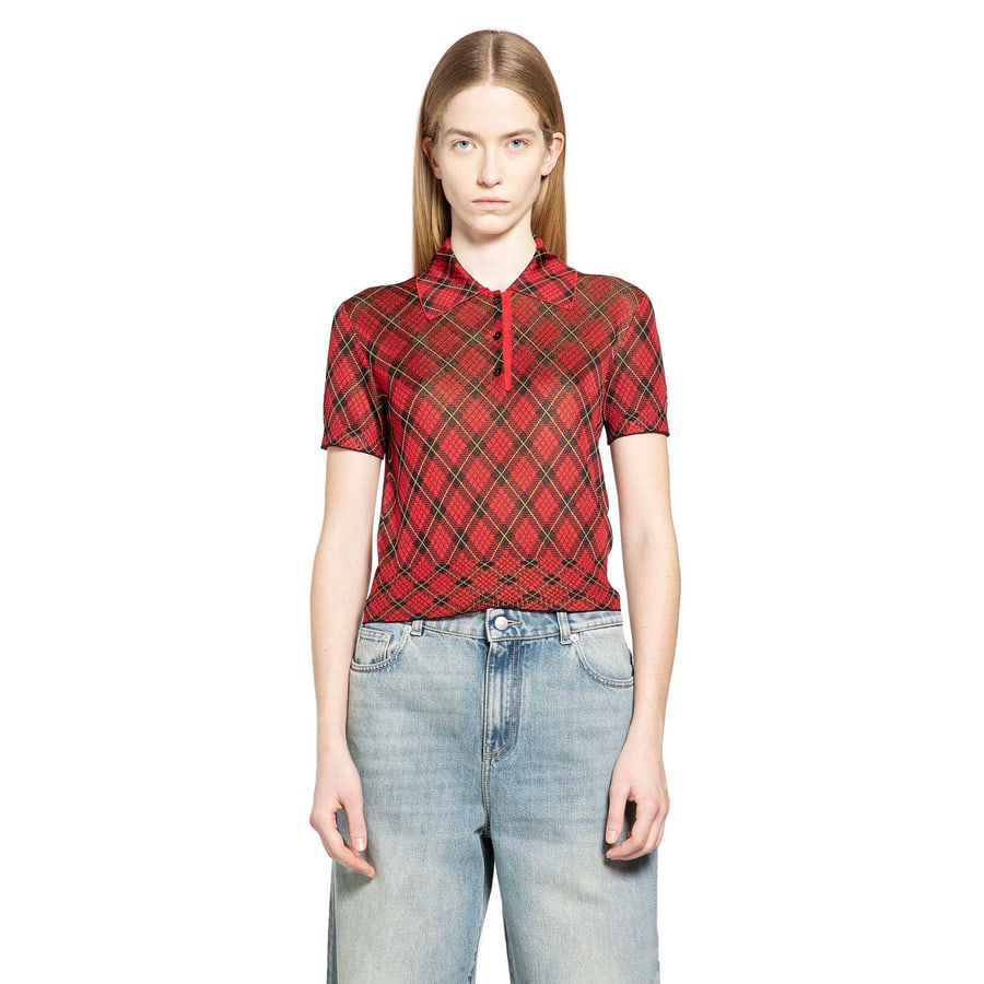 MCQUEEN Microcheck Polo Jersey, view 6