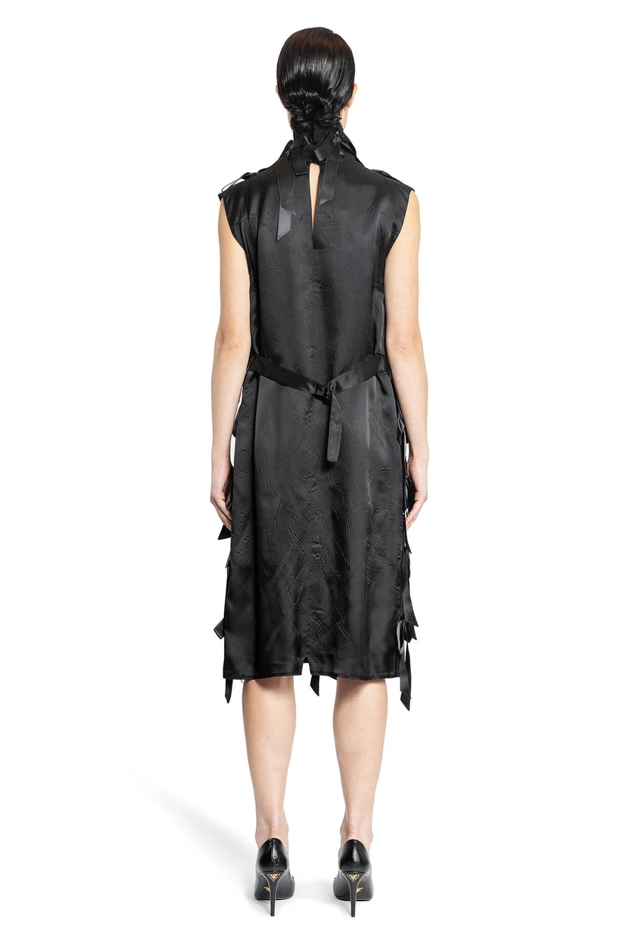 Prada Sablé Dress with Bows, view 4
