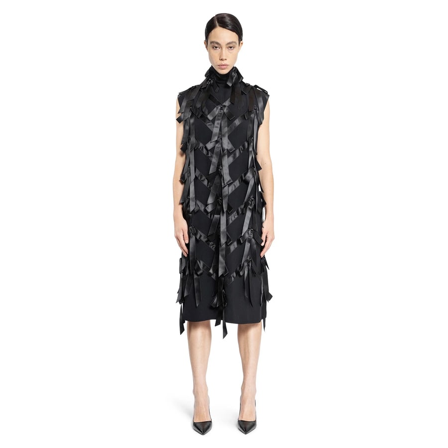Prada Sablé Dress with Bows, view 6