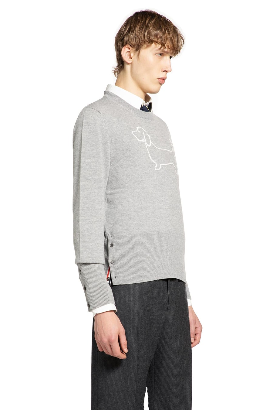 Thom Browne Hector 4-Bar Sweater, view 2