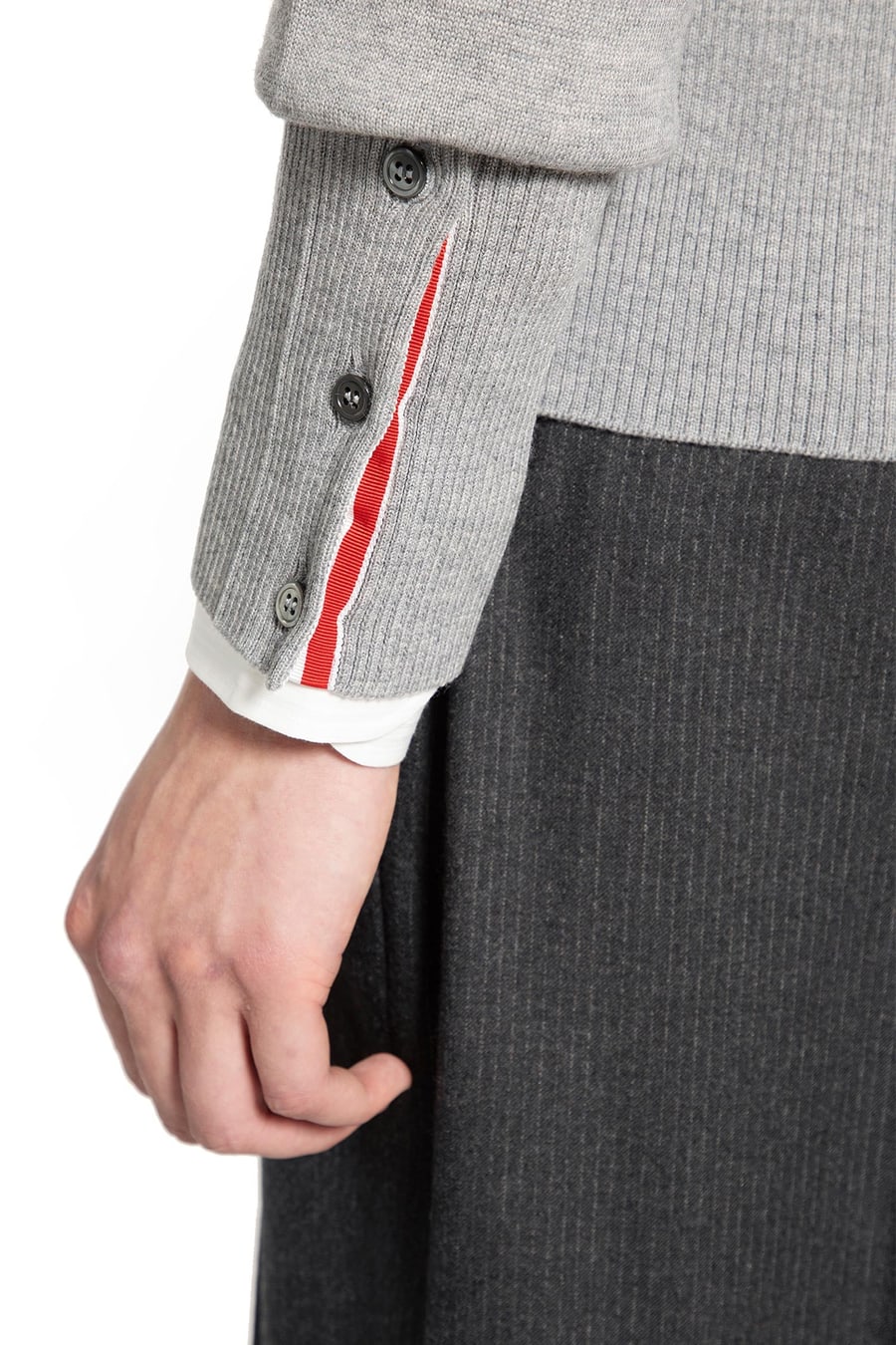 Thom Browne Hector 4-Bar Sweater, view 5