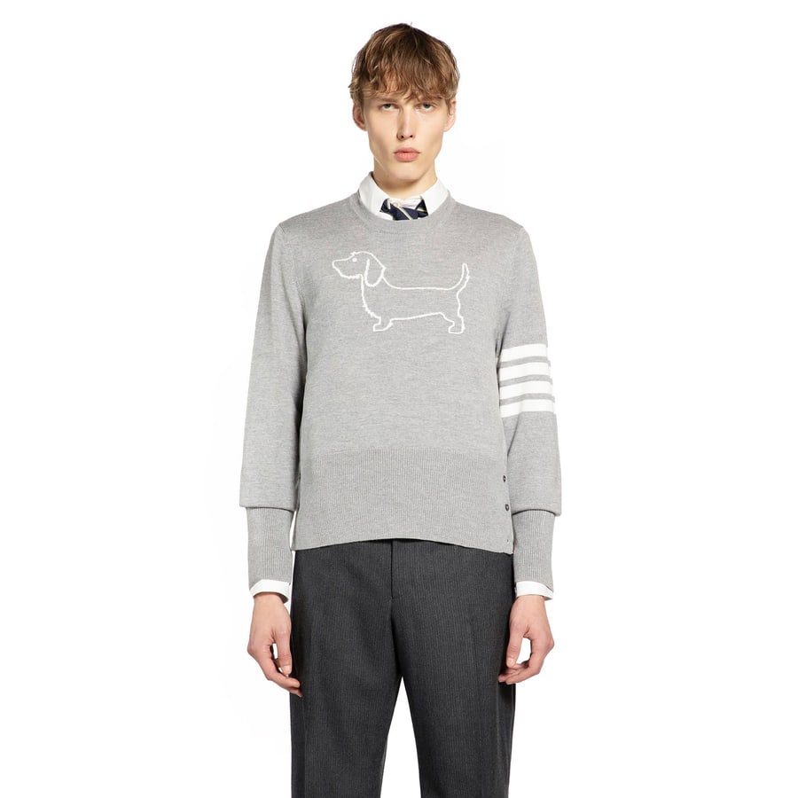 Thom Browne Hector 4-Bar Sweater, view 7