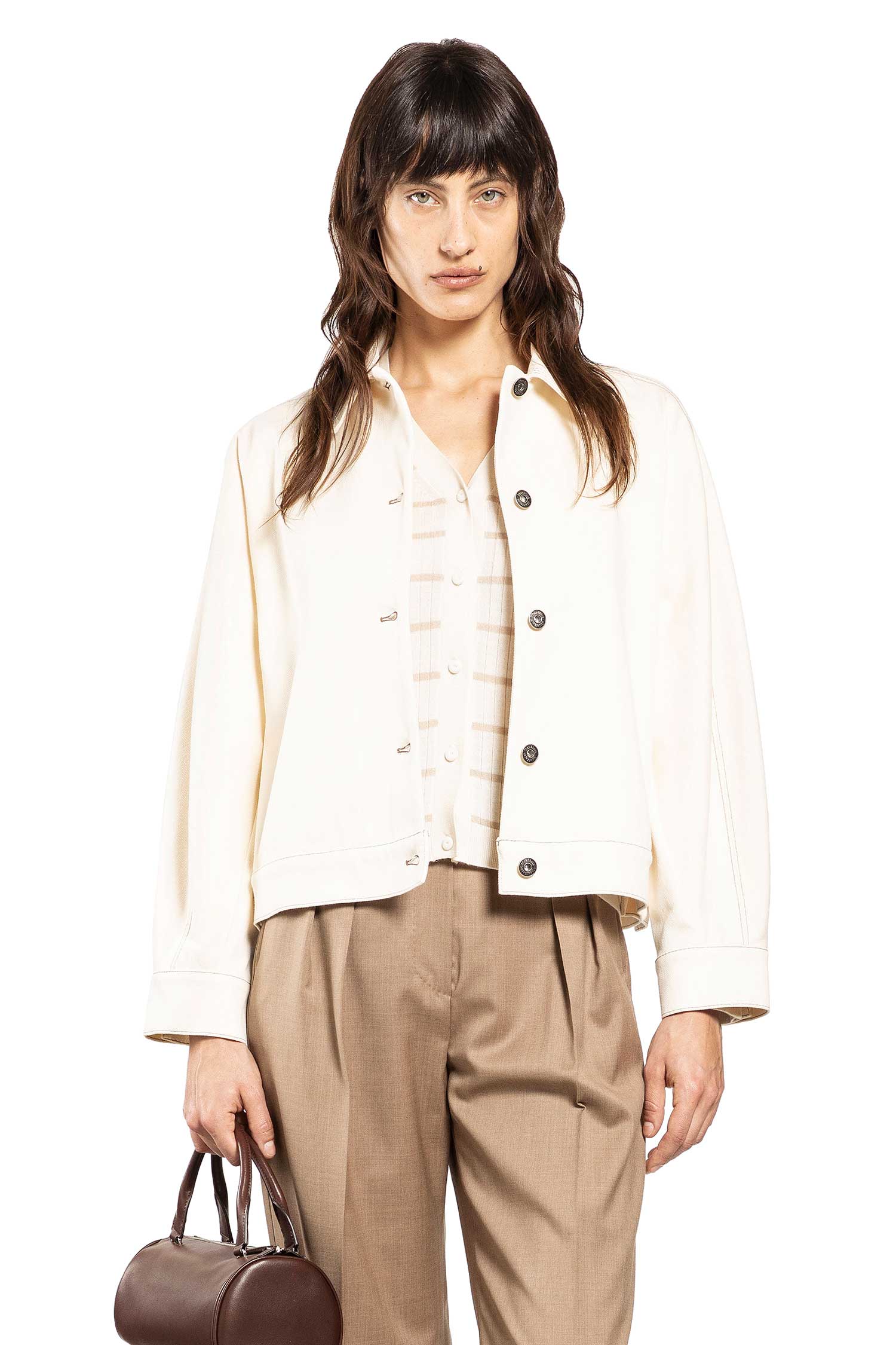 Max Mara Overshirt in Jersey-Effect Denim