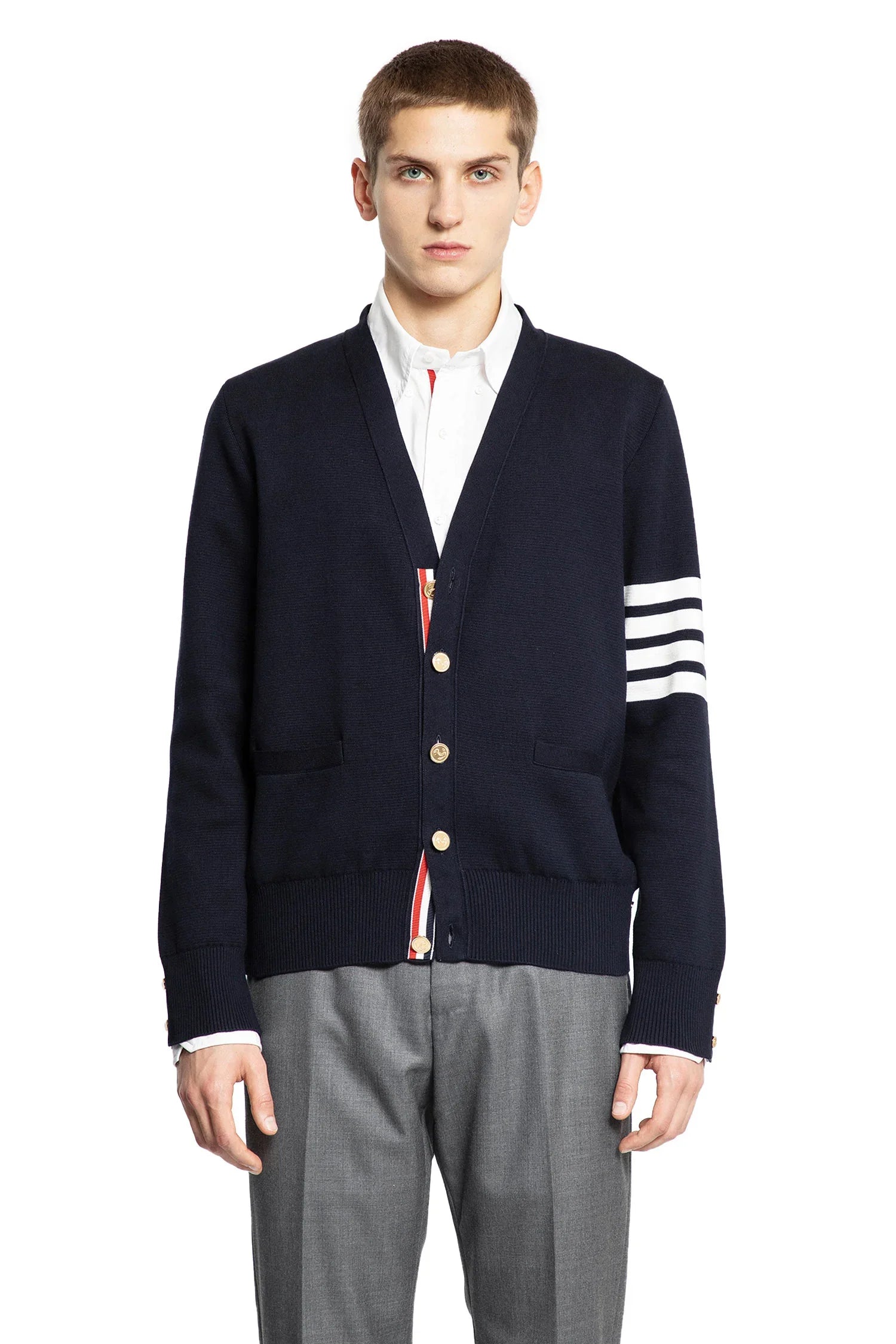 Thom Browne Cotton Crêpe Cardigan, view 2