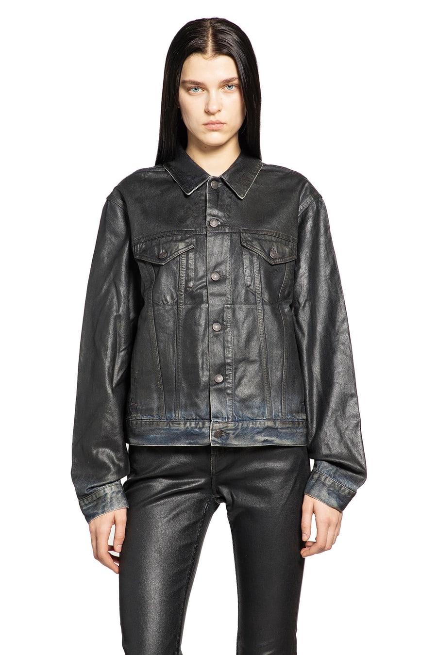 ACNE STUDIOS Coated Denim Jacket, view 2