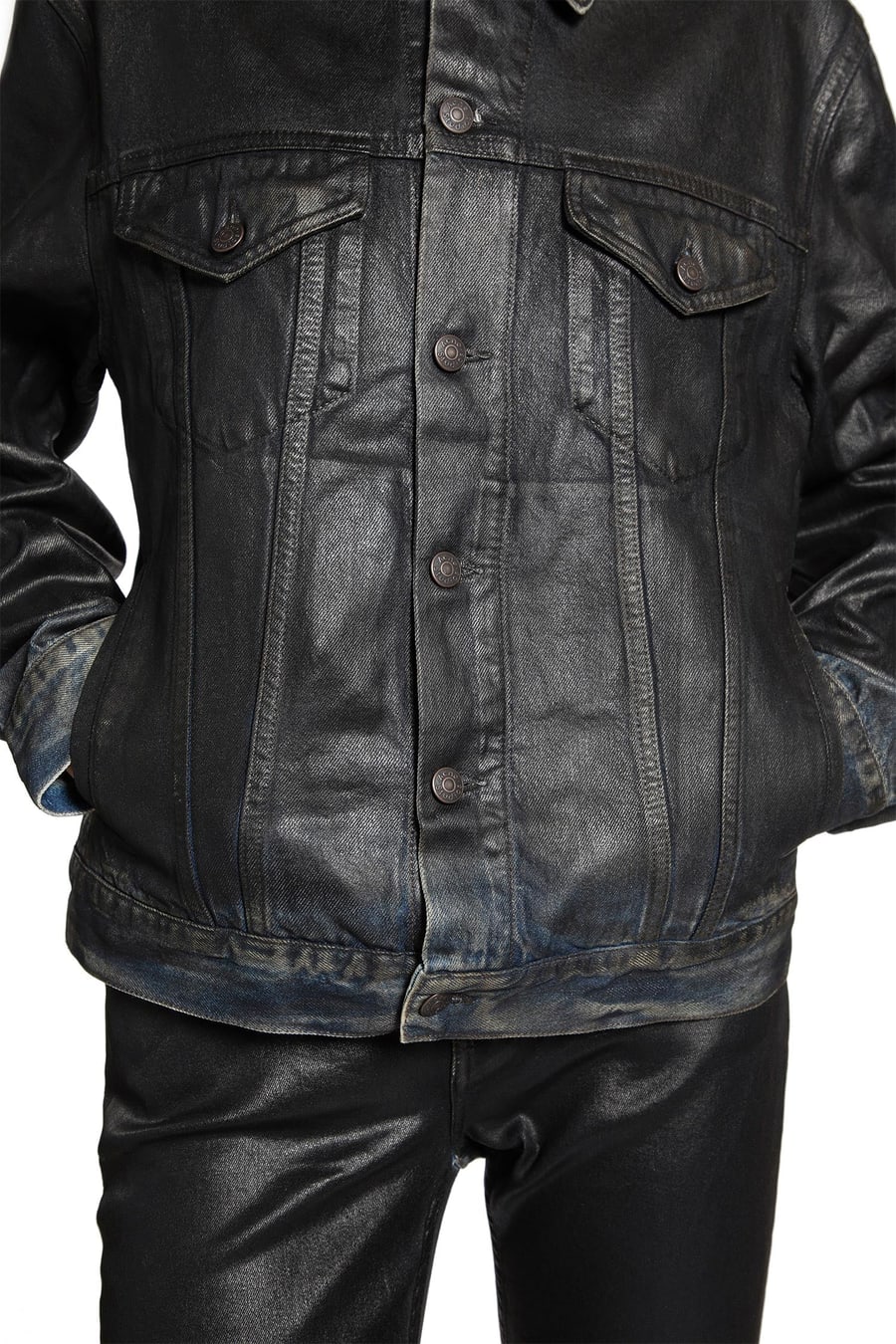 ACNE STUDIOS Coated Denim Jacket, view 5
