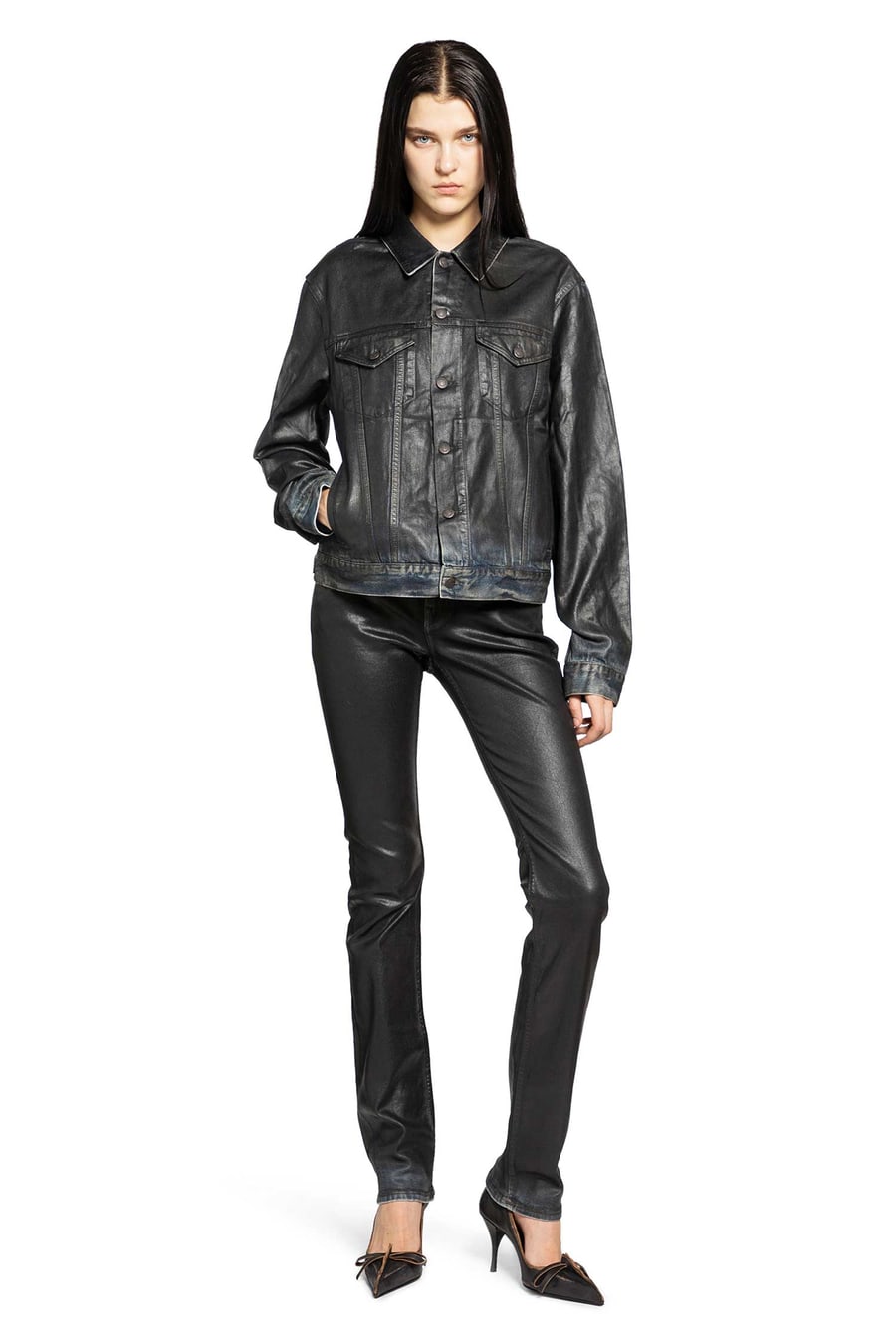 ACNE STUDIOS Coated Denim Jacket, view 6
