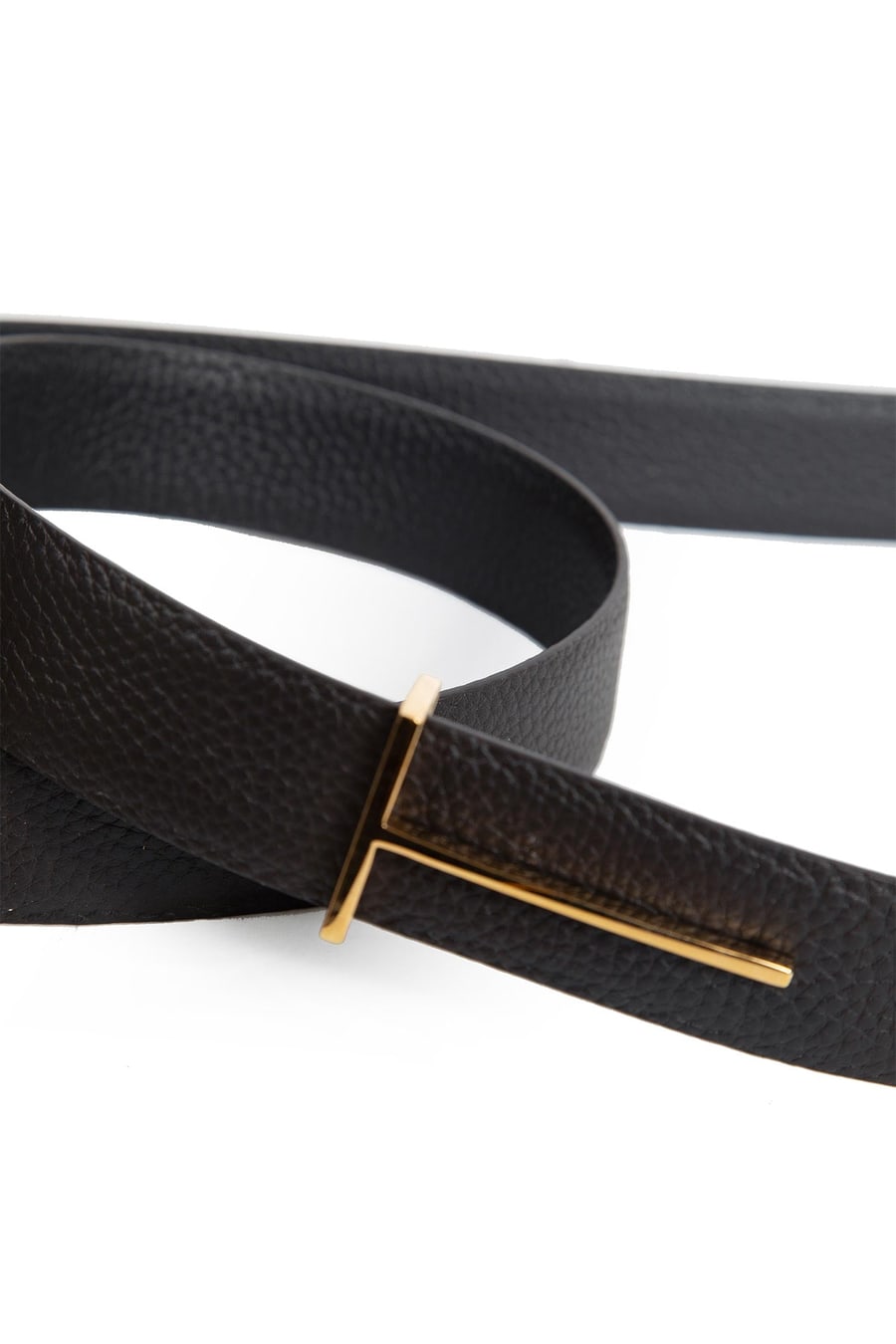 Tom Ford Grained Leather Slim Reversible Belt, view 3