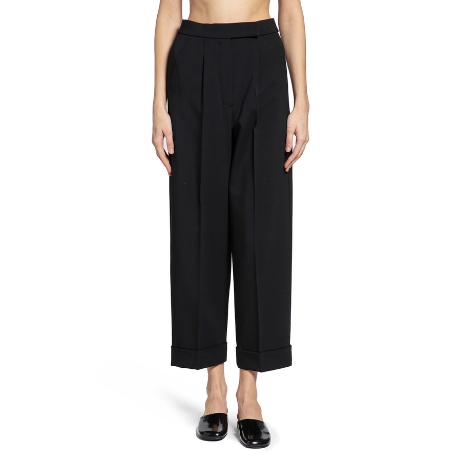 Max Mara Cropped Wool Tailored Trousers, view 6