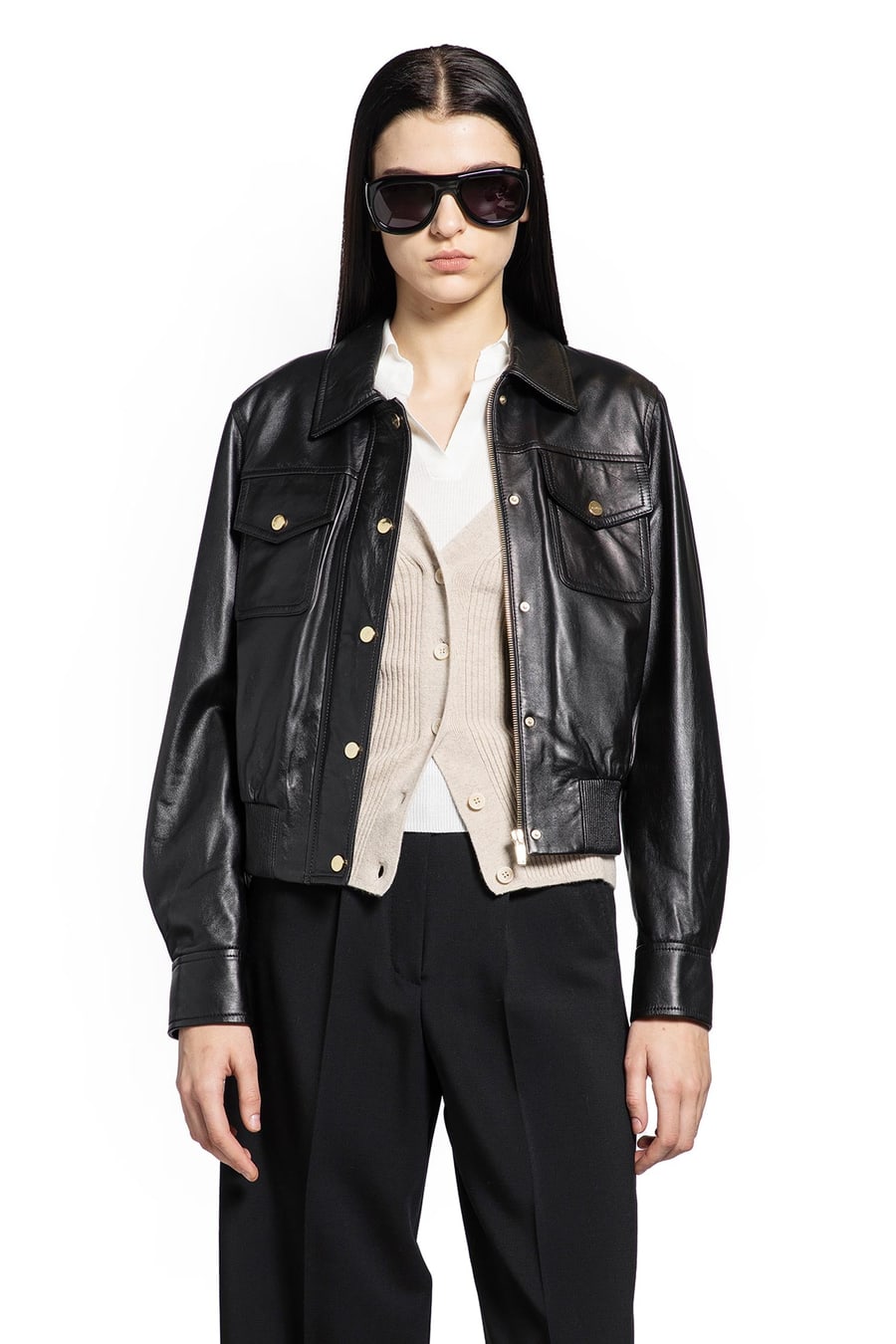 Max Mara Biada Leather Jacket