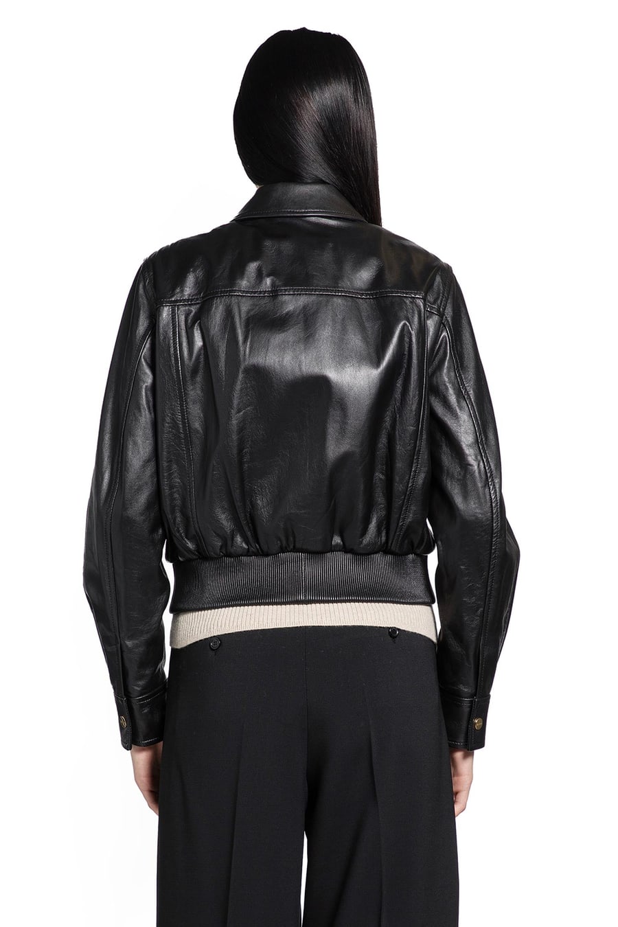 Max Mara Biada Leather Jacket, view 4