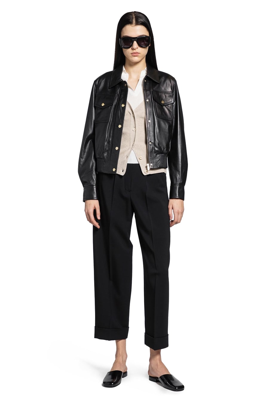 Max Mara Biada Leather Jacket, view 6