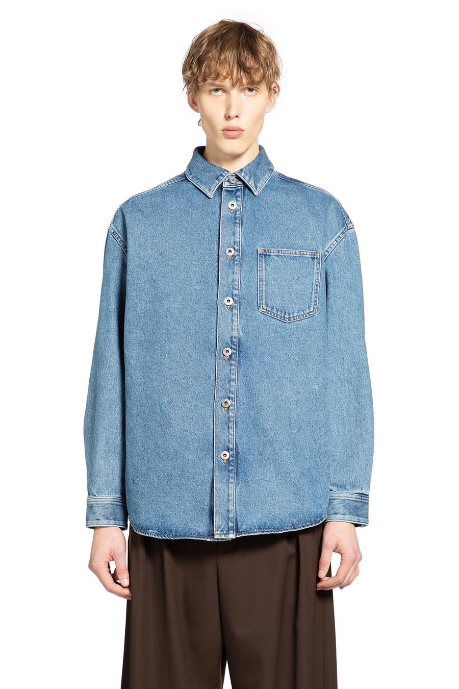 Loewe Anagram Overshirt in Denim, view 2