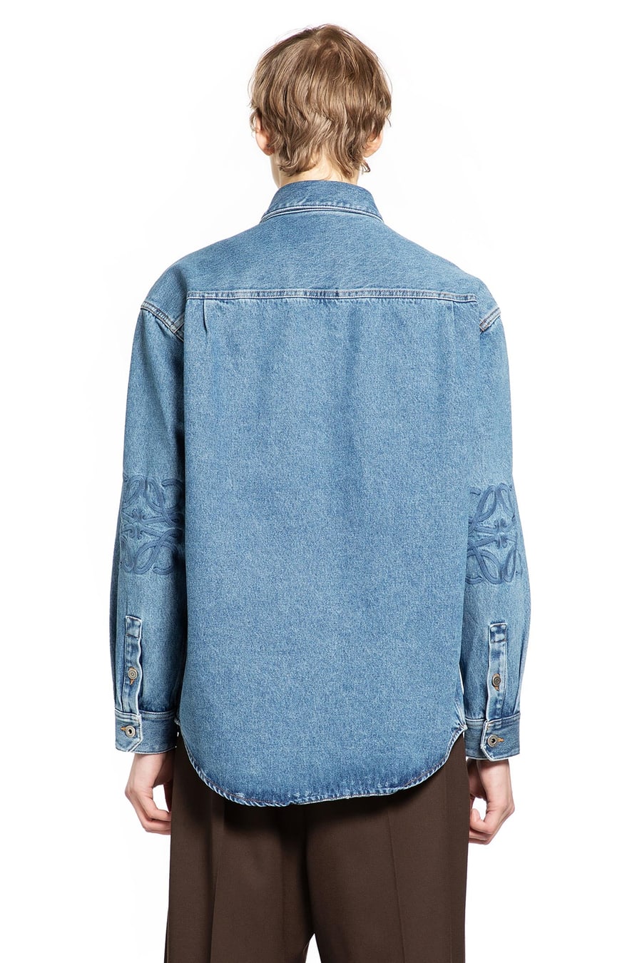 Loewe Anagram Overshirt in Denim, view 4