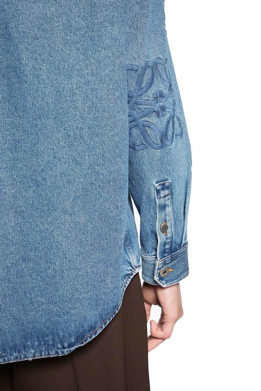 Loewe Anagram Overshirt in Denim, view 5