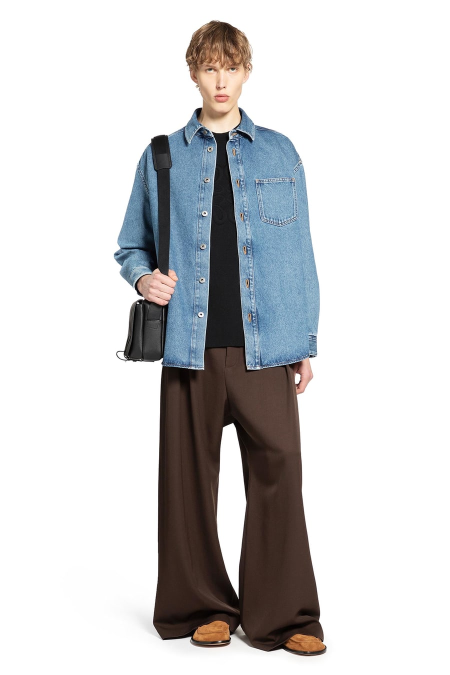 Loewe Anagram Overshirt in Denim, view 6