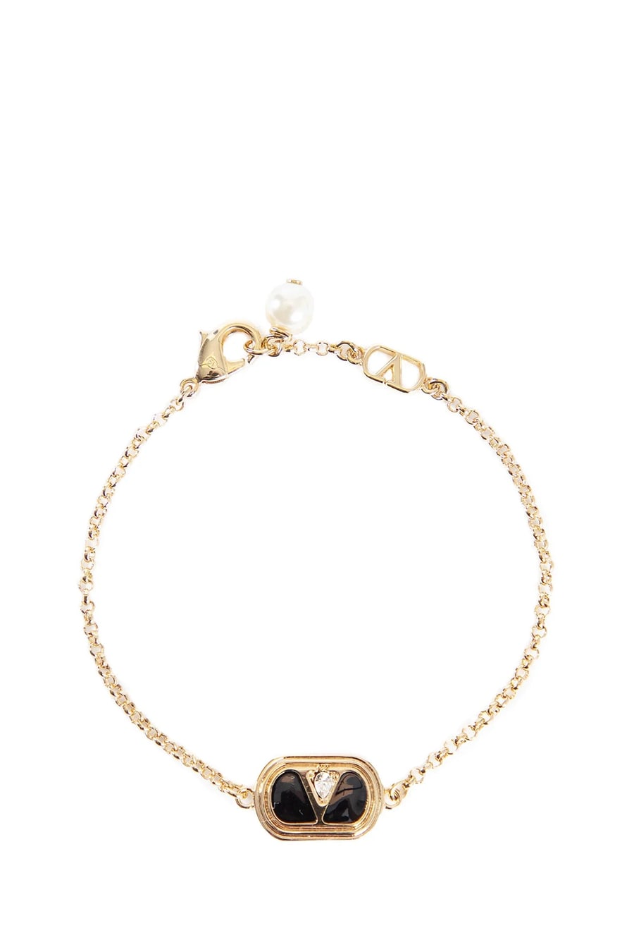 VALENTINO Enamelled vlogo bracelet