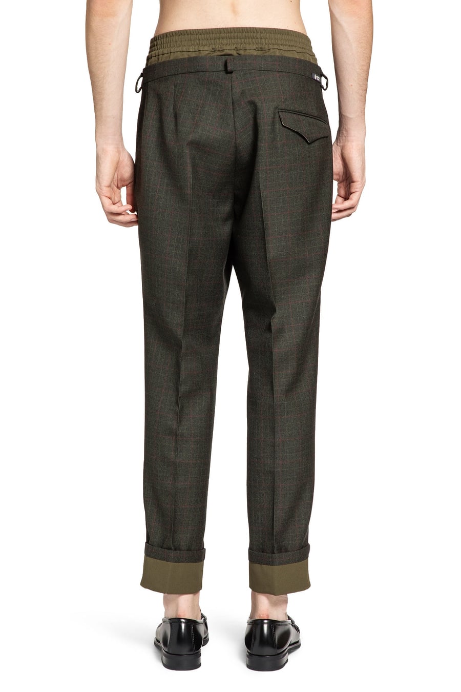 Prada Check Wool Trousers, view 4